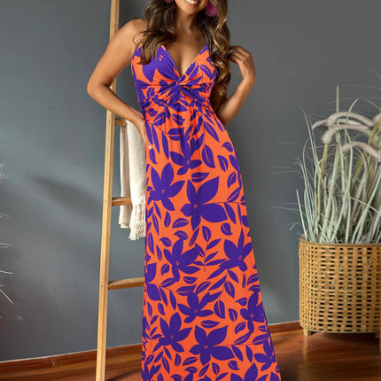 Twisted Printed V-Neck Cami Dress