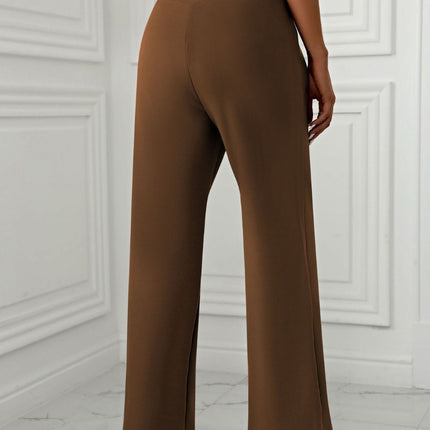 High Waist Straight Leg Pants