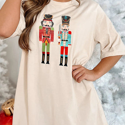 Nutcracker Round Neck Half Sleeve T-Shirt