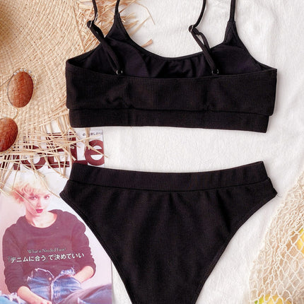 Scoop Neck Spaghetti Strap Two-Piece Swim Set