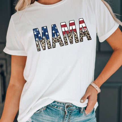 MAMA Round Neck Short Sleeve T-Shirt - Vickie Lynn's