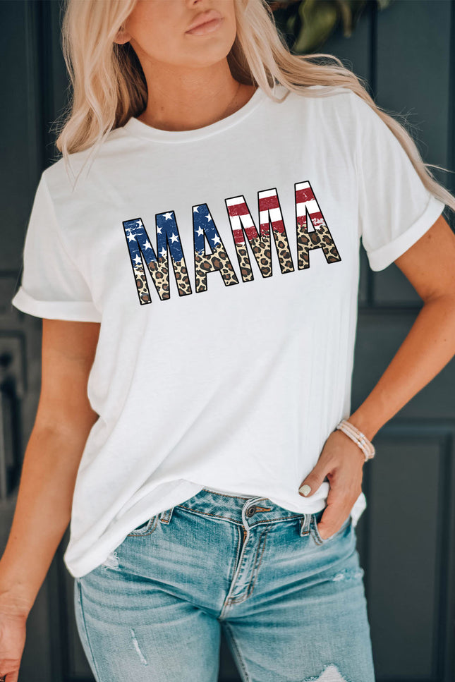MAMA Round Neck Short Sleeve T-Shirt - Vickie Lynn's