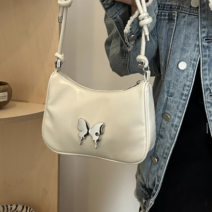 Butterfly PU Leather Knotted Strap Shoulder Bag