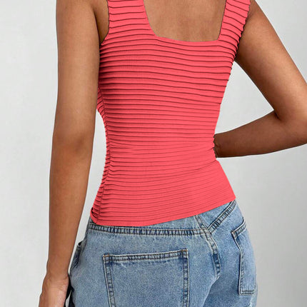 Square Neck Wide Strap Tank