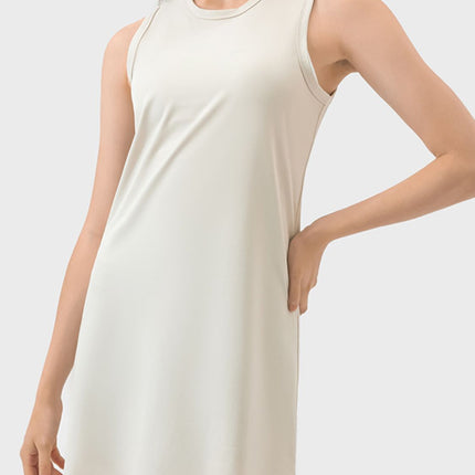 Round Neck Sleeveless Active Dress