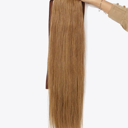 24" 130g #10 Ponytail Straight Human Hair