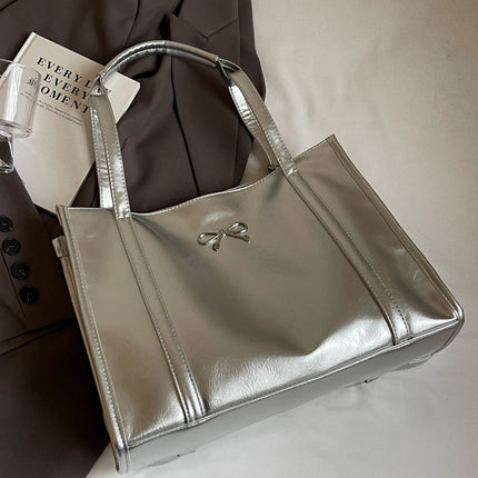 PU Leather Bow Shoulder Bag
