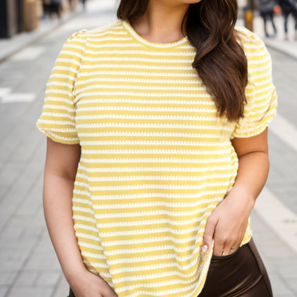 Plus Size Striped Round Neck T-Shirt