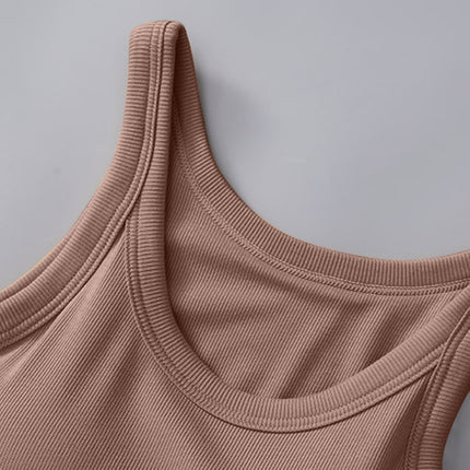 Round Neck Tank with Bra - Vickie Lynn's