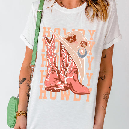Graphic Round Neck Short Sleeve T-Shirt - Vickie Lynn's