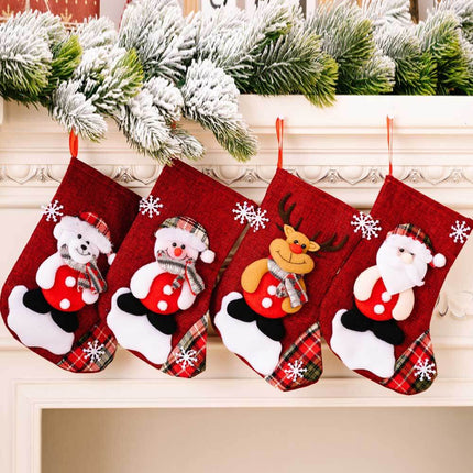 4-Pack Snowflake Christmas Stocking Hanging Widgets