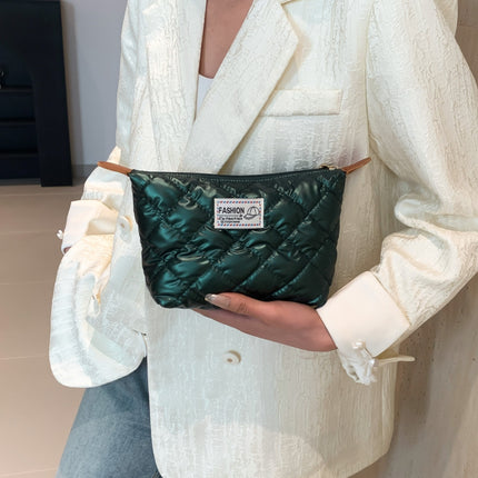 Solid Quilted Clutch with Zipper