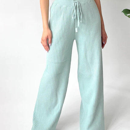 Ribbed Wide Leg Sweater Pants