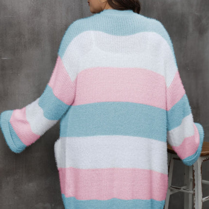 Plus Size Open Front Long Sleeve Cardigan