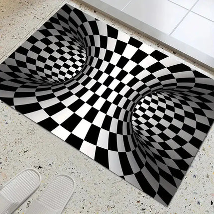 1pc, 3D Illusion Carpet Door Floor Mat
