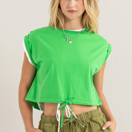 HYFVE Drawstring Hem Crop Top