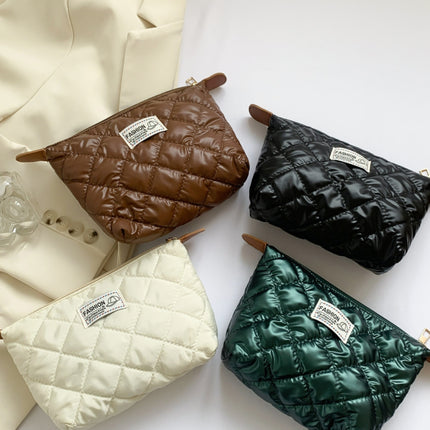 Solid Quilted Clutch with Zipper