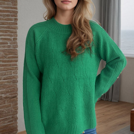 Mock Neck Long Sleeve Sweater