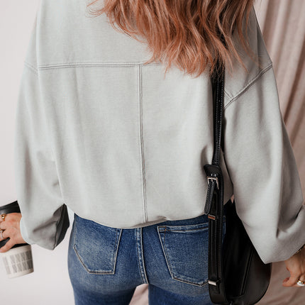 Round Neck Long Sleeve Sweatshirt