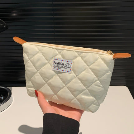 Solid Quilted Clutch with Zipper