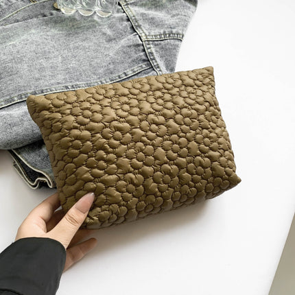 Flower Texture Polyester Clutch