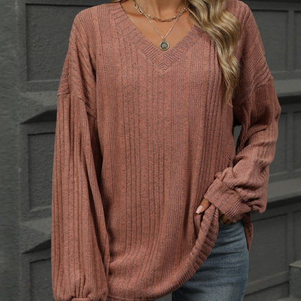 V-Neck Long Sleeve T-Shirt