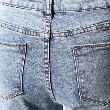 Buttoned Bootcut Jeans with Pockets