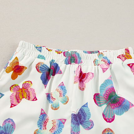 Butterfly Half Sleeve Top and Shorts Set