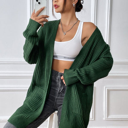 Open Front Long Sleeve Cardigan