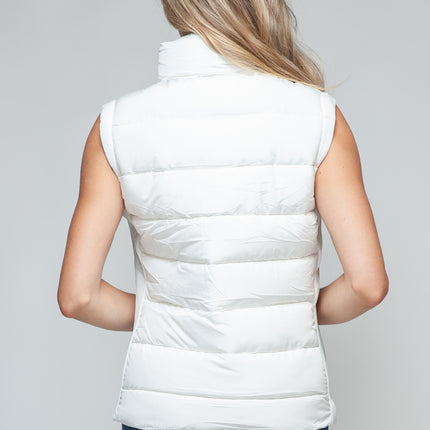 Snobbish Zip Up Turtleneck Vest with Pockets