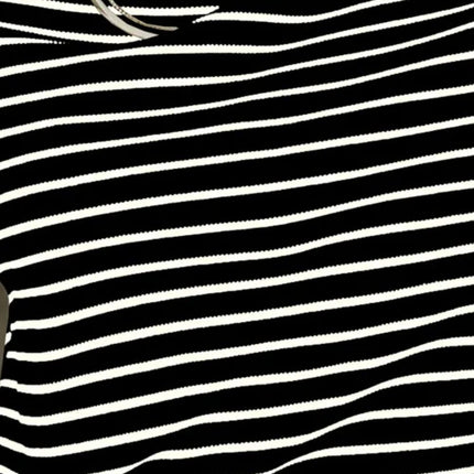 Striped Round Neck Dropped Shoulder Top