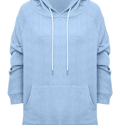 Full Size Drawstring Long Sleeve Hoodie