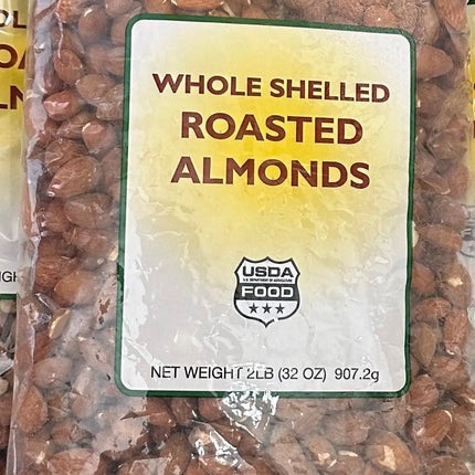 Almonds Whole Shelled Roasted - 2 lb bag