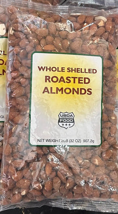 Almonds Whole Shelled Roasted - 2 lb bag