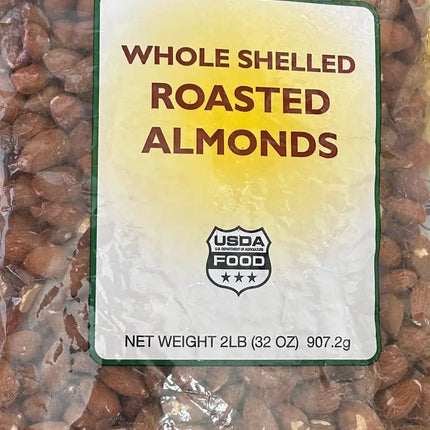 Almonds Whole Shelled Roasted - 2 lb bag