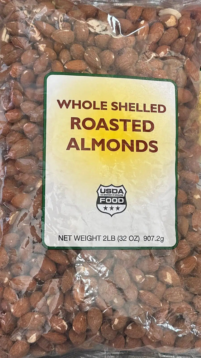 Almonds Whole Shelled Roasted - 2 lb bag