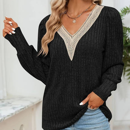 V-Neck Long Sleeve T-Shirt