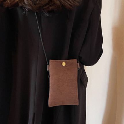 Suede Snap Down Crossbody Bag