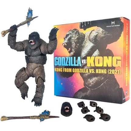 SHM Godzilla Vs Kingkong Action Figure Movie King of The Monsters Gojira Glue Monster Movable Joints Toys for Kid Boy Gift - Vickie Lynn's