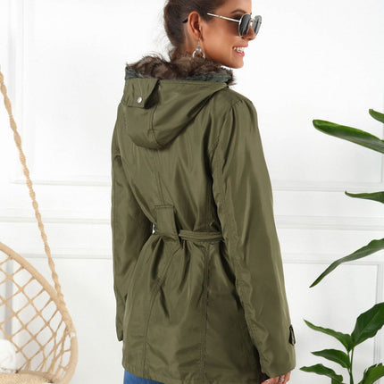 Ivy Lane Full Size Hooded Jacket with Detachable Liner (Three-Way Wear)