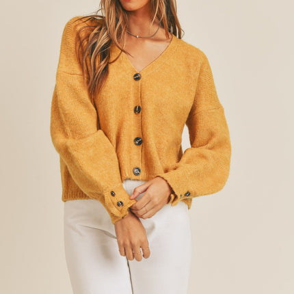 MABLE Long Sleeve Button Down Sweater Cardigan