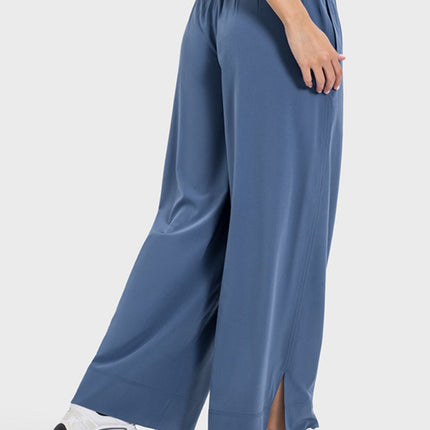 Slit Wide Leg Active Pants