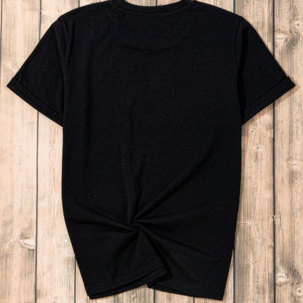 Graphic Round Neck Short Sleeve T-Shirt