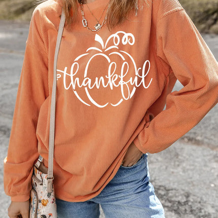 Graphic Round Neck Long Sleeve Sweatshirt