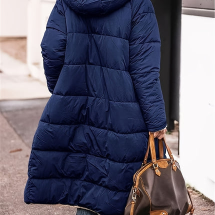 Plus Size Zip Up Sherpa Hooded Coat