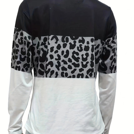 Crisscross Color Block Long Sleeve T-Shirt