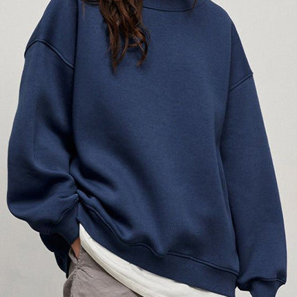 Oversize Round Neck Dropped Shoulder Sweatshirt