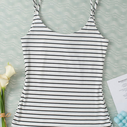 Striped Scoop Neck Cami