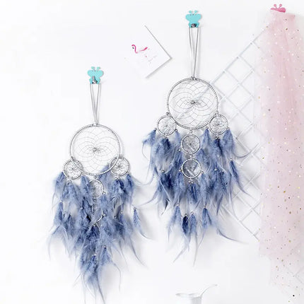 2023 New Dream catchers Retro 5 Ring Dream Catchers Home Decoration Indians Natural Stone Tree of Life Dreamcatcher Wall Hanging