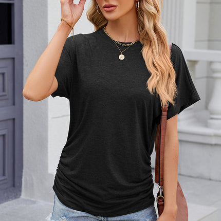 Round Neck Flutter Sleeve T-Shirt